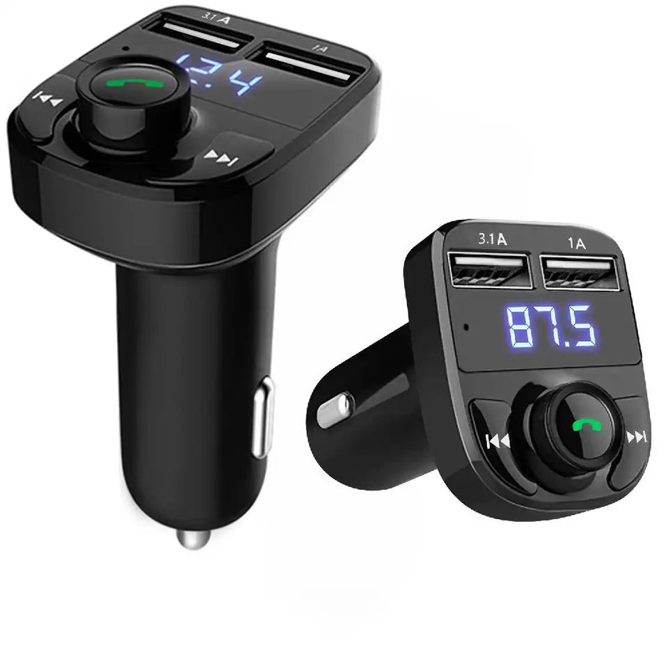 X8 FM Transmitter Aux Modulator Bluetooth Handsfree Car Kit Car Audio –  Dapteri