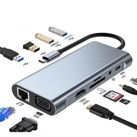 USB C - Multiport Telakka 11-in-1 - Dapteri - Dapteri