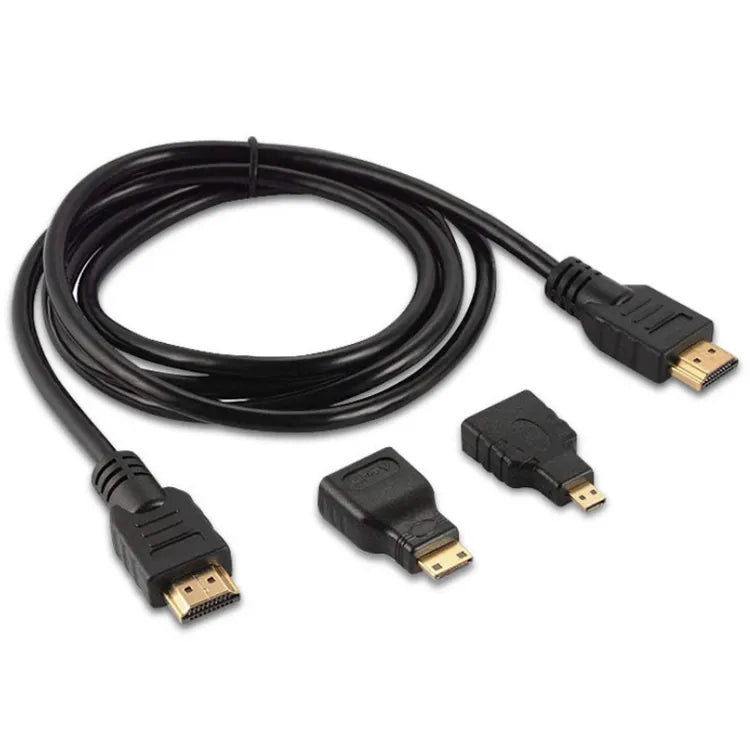 HDMI cable 3 in with mini hdmi and micro converters Mal
