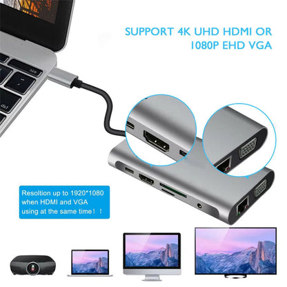 USB C - Multiport Dock 11-in-1 - Dapteri