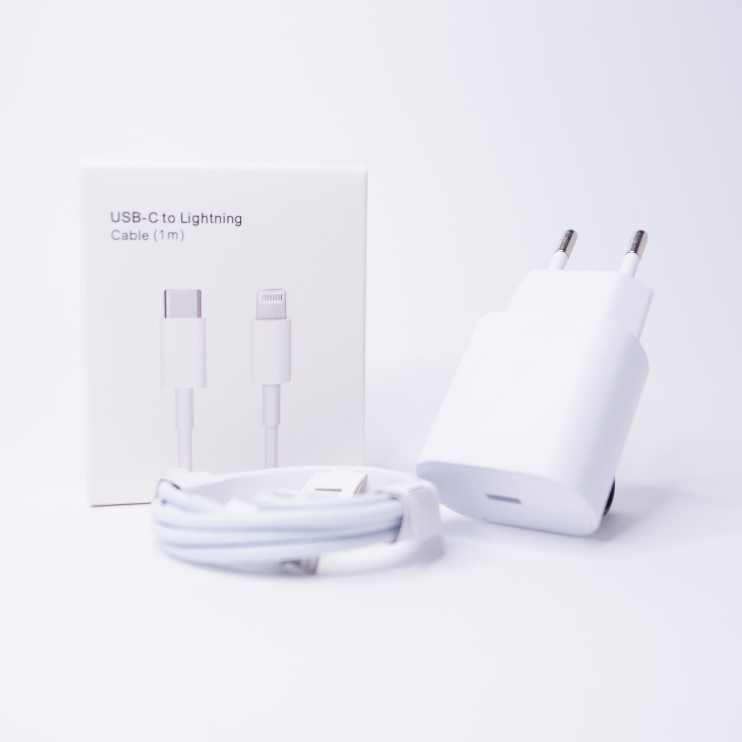 iPhone Laturi 25W Pikalaturi Usb-C - Lightning - Kaapeli 1m - Dapteri - Dapteri