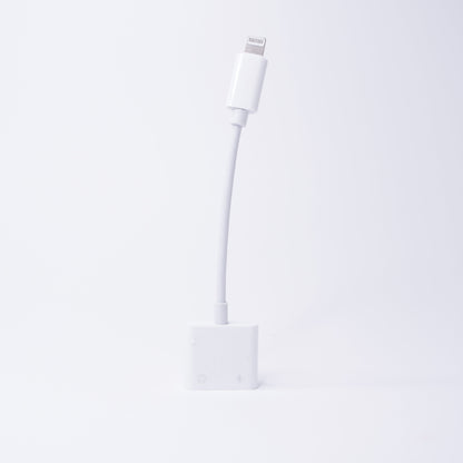 iPhone Lightning/ 3.5 mm -Adapteri, 12W, 10cm - Valkoinen - Dapteri - Dapteri