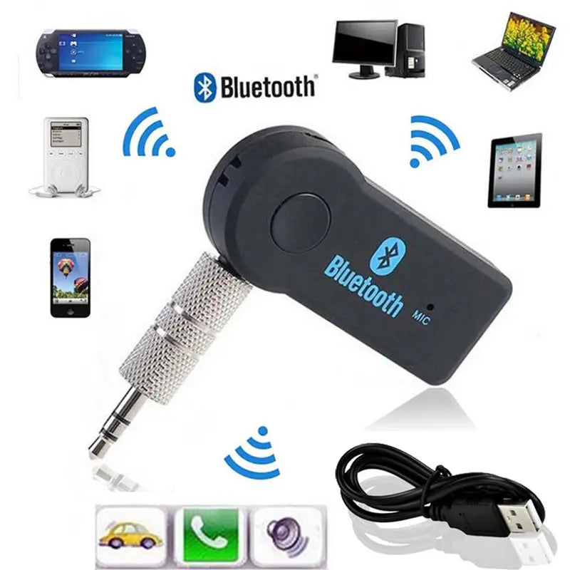 Langaton Auton Bluetooth 5.0 -Vastaanotinsovitin 3,5 mm AUX - Dapteri - Dapteri