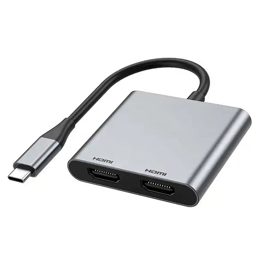 Usb C - Hdmi x 2 - Sovitin / Telakka 4k Dual Näytöön 4 In 1 - Dapteri - Dapteri