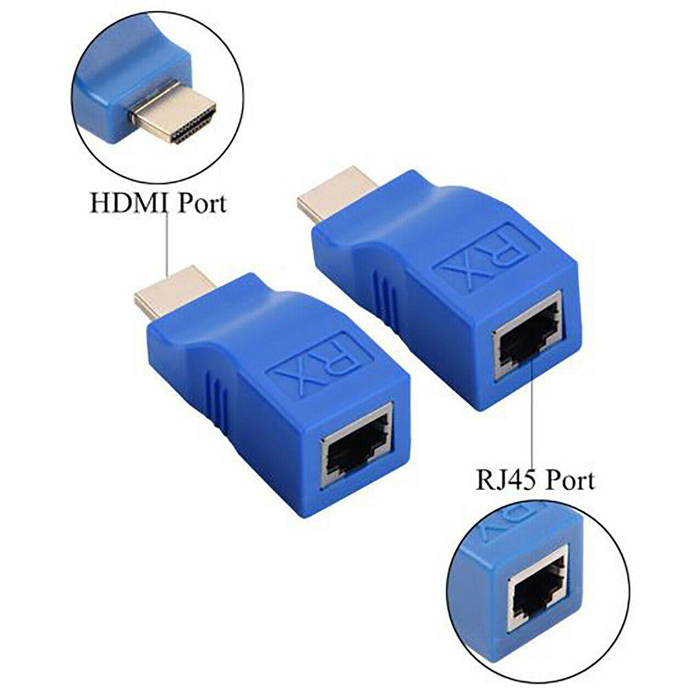 RJ45 4K HDMI Extender -Laajennus Jopa 30 Metriin Yli CAT5e Cat6 Verkon Ethernet LAN - Dapteri - Dapteri