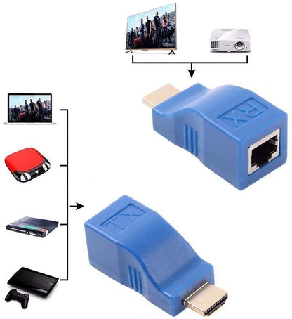 RJ45 4K HDMI Extender -Laajennus Jopa 30 Metriin Yli CAT5e Cat6 Verkon Ethernet LAN - Dapteri - Dapteri