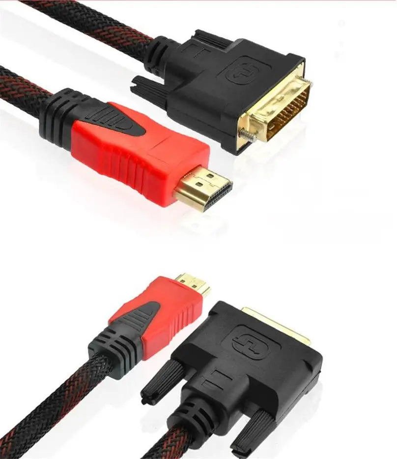 1,5 Metrin HDMI-Uros-DVI-D-Uroskaapeli -Dapteri - Dapteri