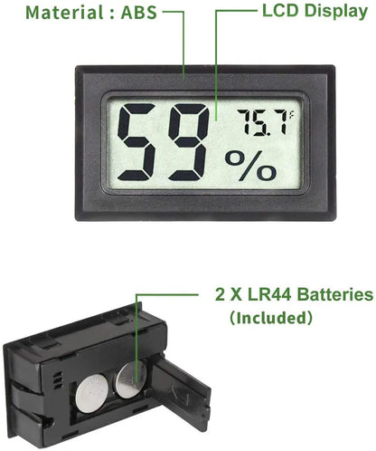 Minidigitaaliset Elektroniset Lämpötilakosteusmittarit, Sisälämpömittari, Kosteusmittarin LCD-Näyttö - Dapteri - Dapteri