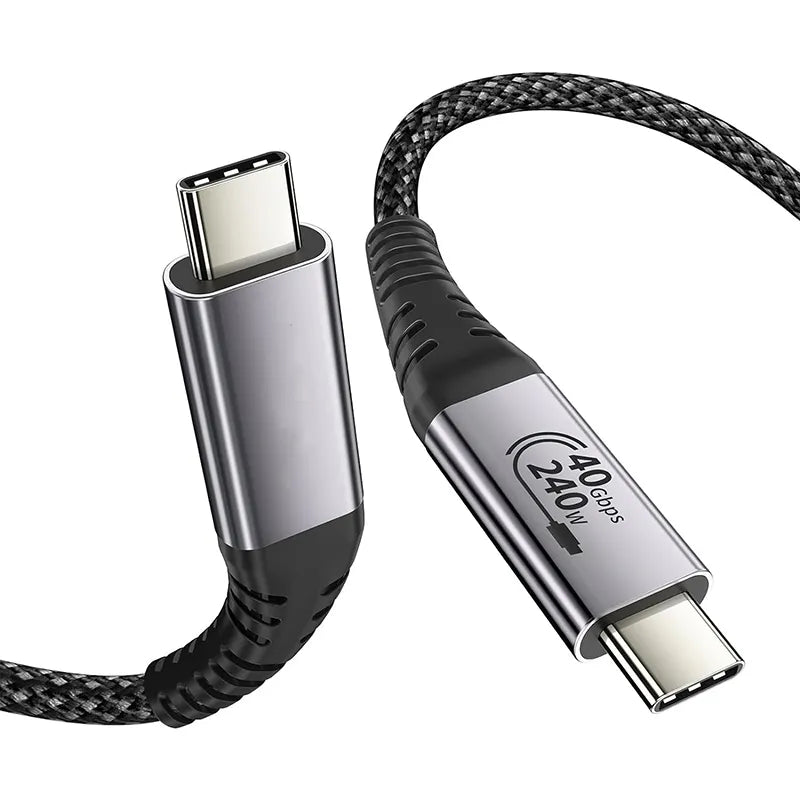 Thunderbolt 4 1M/2M USB-C 40Gbps USB4 cable 240W - Dapteri