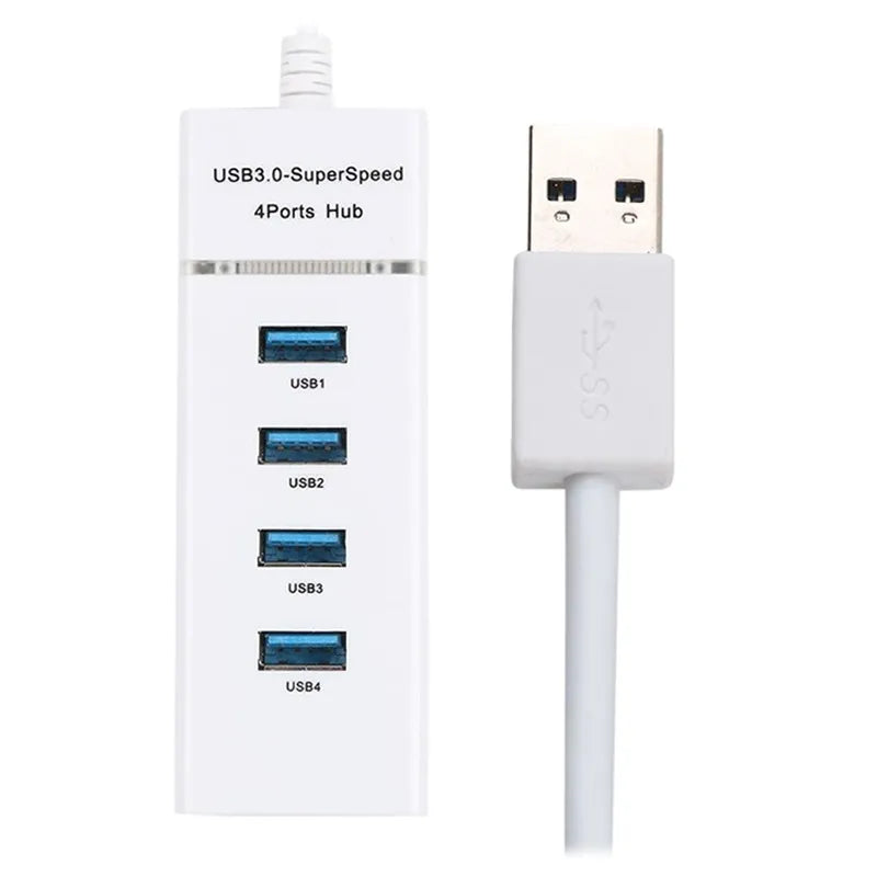 Supernopea Multi 4-Portin Usb 3.0 -Keskus Led-Valolla 5Gbps - Dapteri - Dapteri