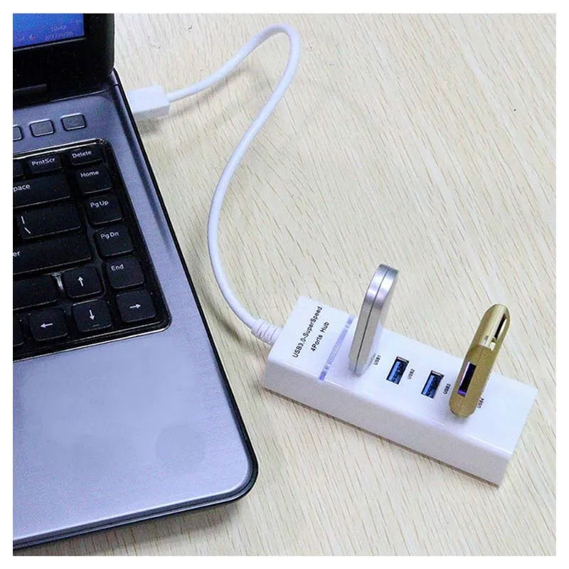 Supernopea Multi 4-Portin Usb 3.0 -Keskus Led-Valolla 5Gbps - Dapteri - Dapteri