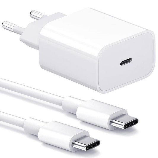 iPhone 15 Pikalaturi 25W Laturi Usb-C - Kaapeli 60w 1m - Dapteri - Dapteri