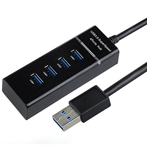 Dapteri Supernopea Multi 4-Portin USB 3.0 -Keskus LED-Valolla 5Gbps Type C 3.1 USB-Keskus 2.0 -Jakaja Laajennusadapteri - Dapteri