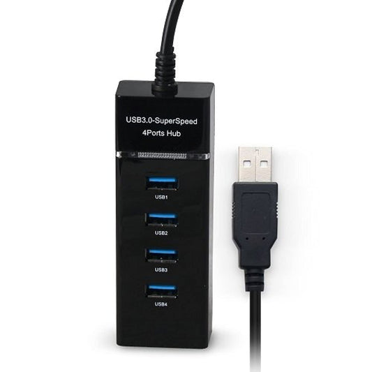 Dapteri Supernopea Multi 4-Portin USB 3.0 -Keskus LED-Valolla 5Gbps Type C 3.1 USB-Keskus 2.0 -Jakaja Laajennusadapteri - Dapteri