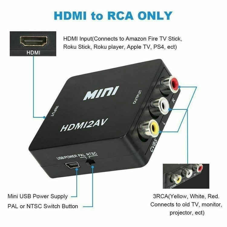 Hdmi -Rca -Sovitin / Signaalimuunnin - Dapteri