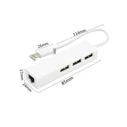 Dapteri USB3.1-kannettavan tyyppi c usb-keskus 3 in 1 keskus yhteensopiva USB3.1 / 2.0 / 1.2 / 1.0 verkkokortin adapterin kanssa Hub-ethernet-usb - Dapteri