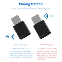 USB Bluetooth 5.0 Receiver Transmitter 2 In 1 RX TX Car Kit Stereo Music 3.5mm AUX Audio - Dapteri