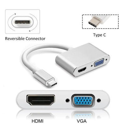 Type-C To Hdmi - Vga - Dapteri