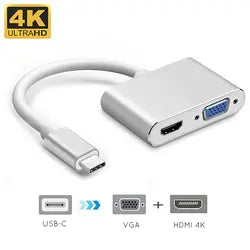 Type-C To Hdmi - Vga - Dapteri