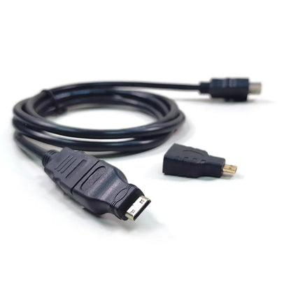 HDMI-Kaapeli 3-1 Minihdmi- ja Mikrohdmi-Muunninten Kanssa Mies-Mieskaapeli 1,5 M Videokameraan, Tabletti-Tietokoneeseen Ja Televisioon - Dapteri