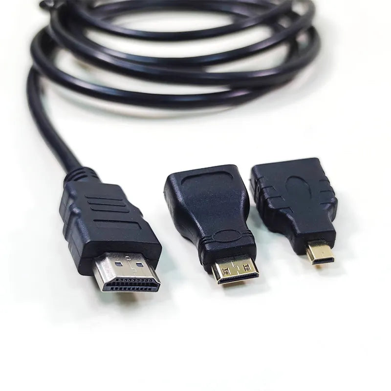 3 in 1 HDMI to Mini HDMI + Micro HDMI Adapter Cable :: Micro JPM