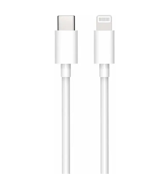 Dapteri USB-C/ Lightning-kaapeli, 3A, 20W, 2m - Valkoinen - Nopea laturi - Dapteri