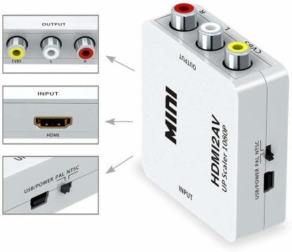 Hdmi -Rca -Sovitin / Signaalimuunnin - Dapteri